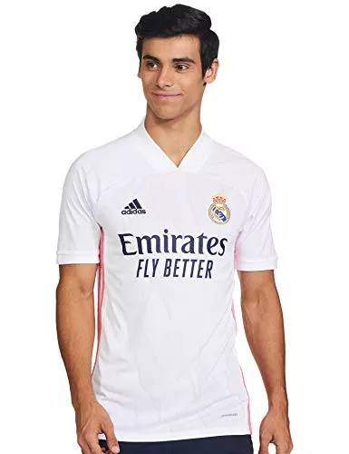 Pantalón Entrenamiento Real Madrid En Oferta Adidas Real Madrid Temporada 2020/21 Camiseta Primera Equipación Oficial, Unisex, Blanco, Xxl