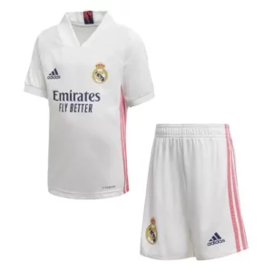 Adidas Real Madrid Temporada 2020/21 Equipación Completa Oficial, Niños, Blanco, 104 (3-4 años)