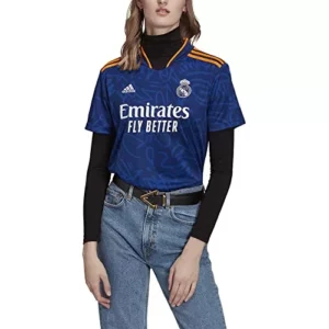 Adidas - Real Madrid Temporada 2021/22, Camiseta, Segunda Equipación, Equipación de Juego, Mujer