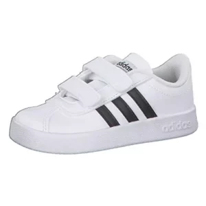 Adidas Vl Court 2.0 Cmf C, Zapatillas de deporte Unisex Niños, Blanco (Ftwr White/Core Black/Ftwr White Ftwr White/Core Black/Ftwr White), 28