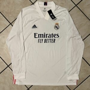 Real Madrid 2020/21 Hogar Fútbol Adidas Manga Larga Jersey (FQ7473) Para Hombre Talla 2XL