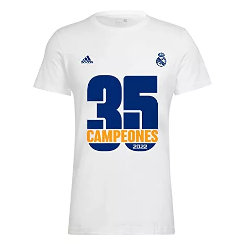 Camiseta Real Madrid 2022 Winner En Oferta Real Madrid Rm Laliga Camiseta, Unisex Niño, Blanco, 128 (8 Años)