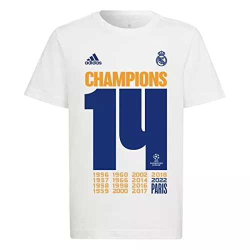 Camiseta Real Madrid Ucl Champions 2022 En Oferta Real Madrid Rm Ucl Champ Y Camiseta, Unisex Bebé, White, 140 (9/10 Años)